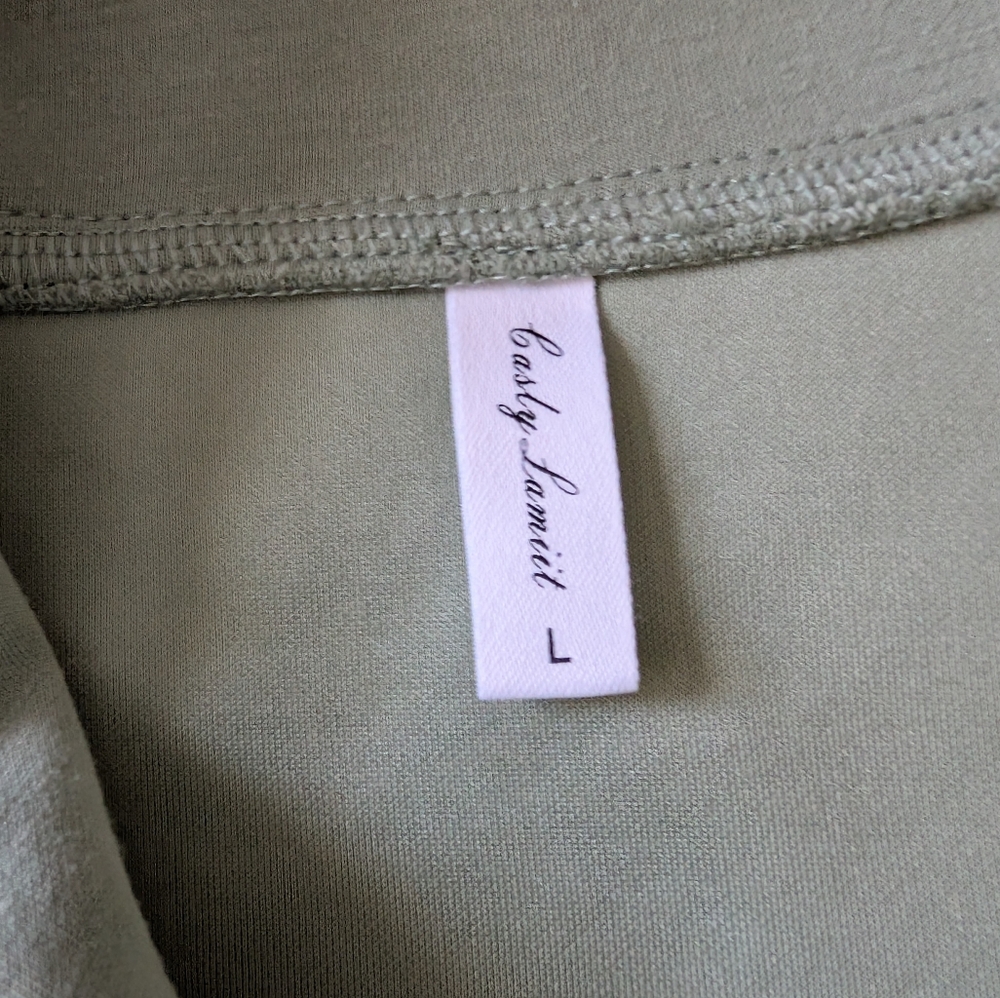 Sage Green 2 Piece Tracksuit Lounge Set Full Zip  Jacket Wide Leg Pants Large image 7